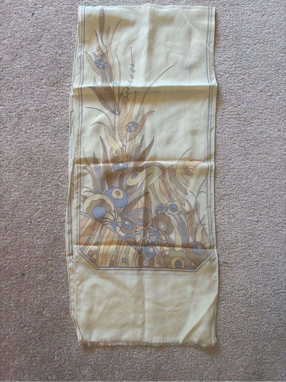 Venice Simplin Orient Express Art Deco scarf 52 by 11
